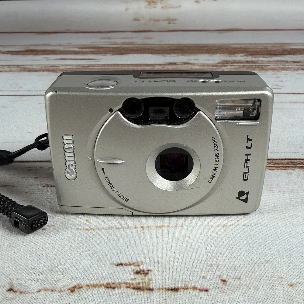 Canon Elph LT 260 APS Film Camera Silver Point & Shoot Tested Works